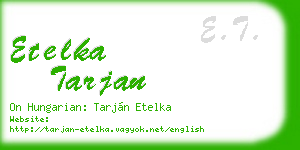 etelka tarjan business card